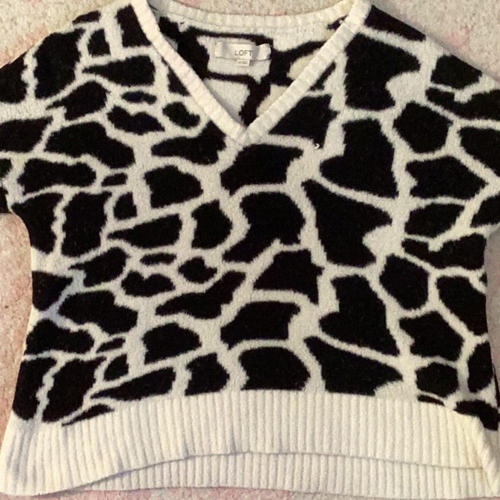 Cow print sweater